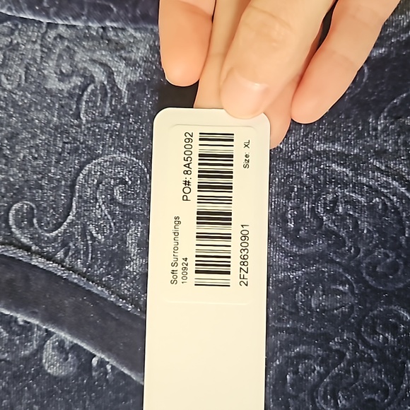 New Soft Surroundings Santiago Embossed Velvet Medieval Blue Dress XL - Picture 7 of 8